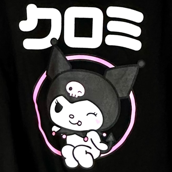 Kuromi Sanrio Crop Top Women's Large T-Shirt - Picture 2 of 4